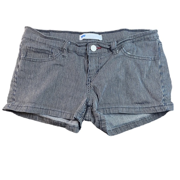 Levi’s women’s jean shorts blue striped 9 - Picture 1 of 11